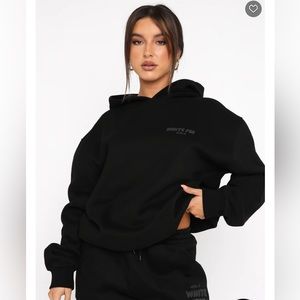 White Fox Offstage Hoodie and Sweatpants- Onyx